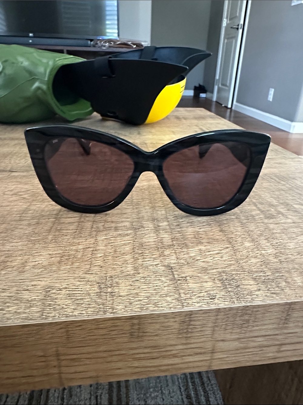 DITA Black Cat-Eye Sunglasses with Dark Lenses - Gem